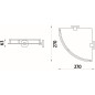 Nimco Unix - Tablette d'angle, verre dépoli/chrome UN 13091RA-26