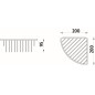 Nimco Bond - Tablette d'angle, profonde, chromée BO 303N-26