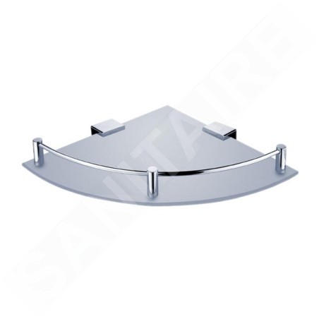 Nimco Kibo - Tablette d'angle, verre dépoli/chrome Ki 14091RA-26