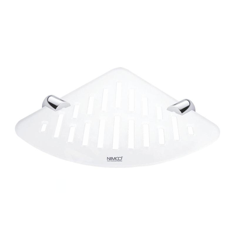 Nimco Bormo - Tablette d'angle avec fraisage, chromée BR X212-26