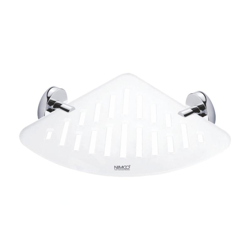 Nimco Unix - Tablette d'angle IXI avec fraisage, chromée UN X212-26