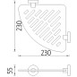 Nimco Unix - Tablette d'angle IXI avec fraisage, chromée UN X212-26