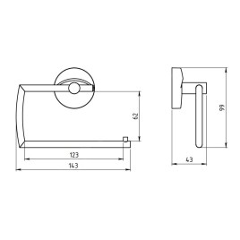 Novaservis Metalia 11 - Porte-rouleaux, chrome 0131,0