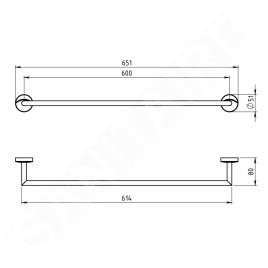 Novaservis Metalia 11 - Porte-serviettes, 650 mm, chrome 0128,0