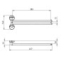 Novaservis Metalia 11 - Porte-serviettes à deux bras, chrome 0129,0 Novaservis Metalia 11 - Porte-serviettes à deux bras, chrome 0129,0