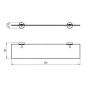 Novaservis Metalia 11 - Tablette droite, chrome 0140,0 Novaservis Metalia 11 - Tablette droite, chrome 0140,0