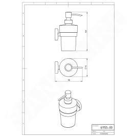 Novaservis Metalia 11 - Distributeur de savon avec support, chrome 0155,0