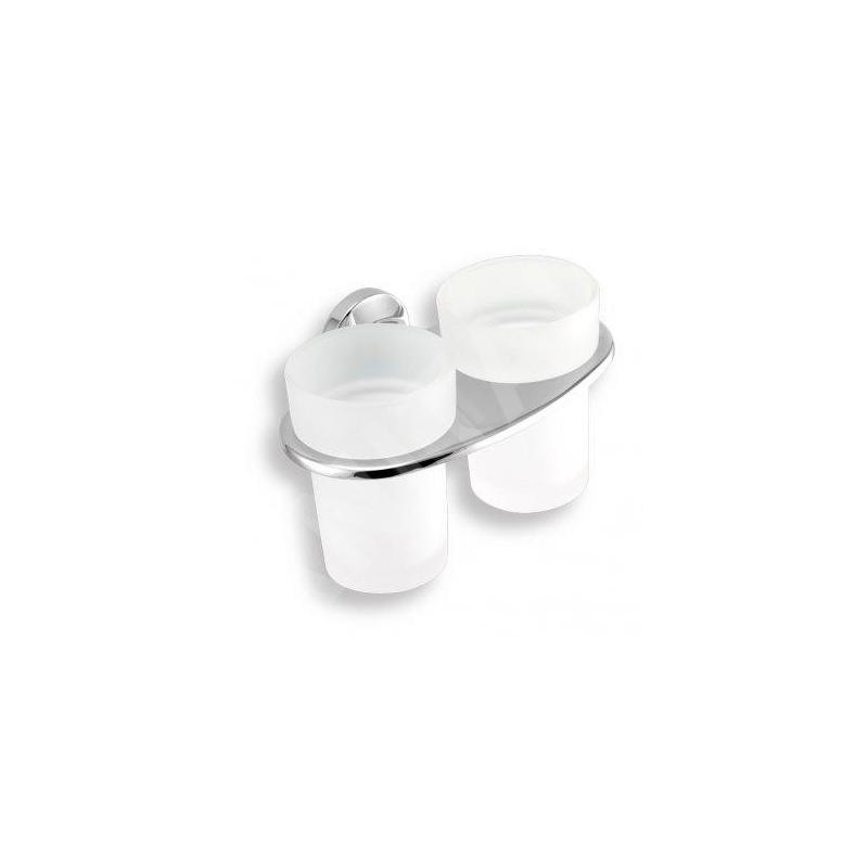 Novaservis Metalia 11 - Double porte brosses à dents et dentifrice, verre/chrome 0157,0 Novaservis Metalia 11 - Double porte brosses à dents et dentifrice, verre/chrome 0157,0