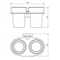 Novaservis Metalia 11 - Double porte brosses à dents et dentifrice, verre/chrome 0157,0 Novaservis Metalia 11 - Double porte brosses à dents et dentifrice, verre/chrome 0157,0