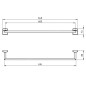 Novaservis Metalia 12 - Porte-serviettes, 650 mm, chrome 0228,0