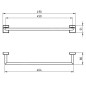 Novaservis Metalia 12 - Porte-serviettes, 500 mm, chrome 0227,0 Novaservis Metalia 12 - Porte-serviettes, 500 mm, chrome 0227,0