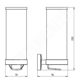 Novaservis Metalia 11 - Distributeur de tampons démaquillants, verre/chrome 0172,0