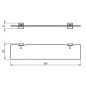Novaservis Metalia 12 - Tablette droite, chrome 0240,0