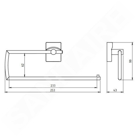 Novaservis Metalia 12 - Porte serviettes en papier, chrome 0251,0