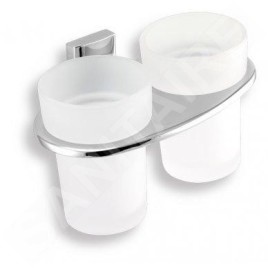 Novaservis Metalia 12 - Support pour deux verres, verre/chrome 0257,0