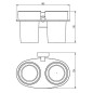 Novaservis Metalia 12 - Support pour deux verres, verre/chrome 0257,0 Novaservis Metalia 12 - Support pour deux verres, verre/chrome 0257,0