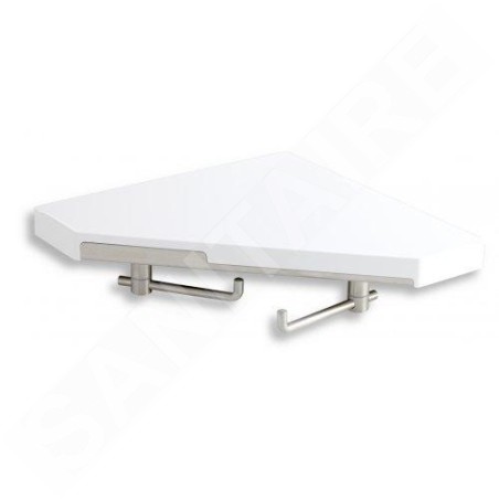 Novaservis Titania Yacore - Tablette d’angle avec deux crochets rotatifs, plastique 65535,1