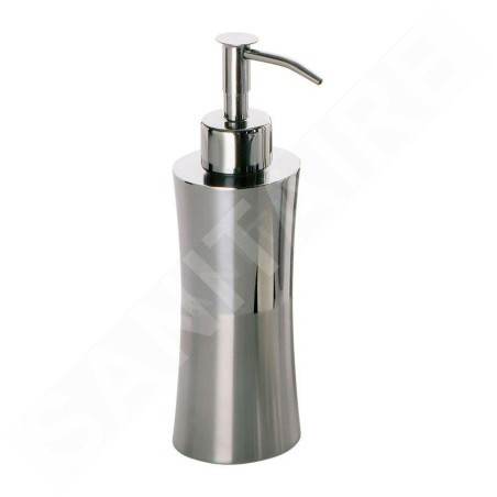 Aqualine Accessoires - Distributeur de savon sur pied, acier inoxydable poli/coupé PR8121