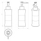 Aqualine Accessoires - Distributeur de savon sur pied, acier inoxydable poli/coupé PR8121