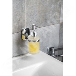 Aqualine Rumba - Distributeur de savon, verre à lait/chrome RB119