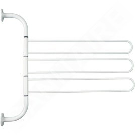 Aqualine White Line - Séchoir triple pivotant, blanc 8002