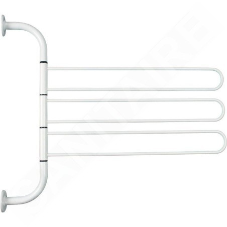 Aqualine White Line - Séchoir triple pivotant, blanc 8002