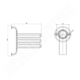 Aqualine White Line - Séchoir triple pivotant, blanc 8002