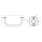 Aqualine White Line - Porte-serviettes, longueur 574 mm, blanc 8010