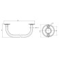 Aqualine White Line - Porte-serviettes, longueur 600 mm, blanc 8011