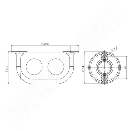 Aqualine White Line - Porte-gobelet, blanc 8007
