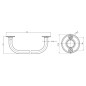 Aqualine White Line - Porte-serviettes, longueur 874 mm, blanc 8013