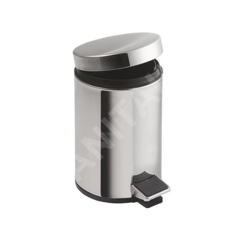 Aqualine Simple Line - Poubelle 12 L, acier inoxydable poli 27112