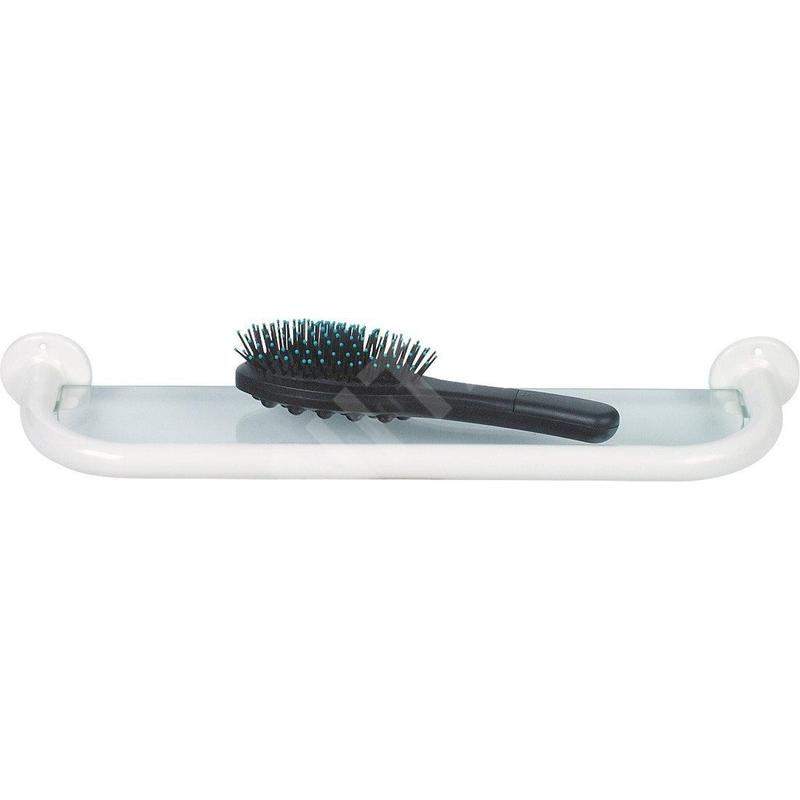 Aqualine White Line - Tablette en verre, longueur 400 mm, blanc 8001