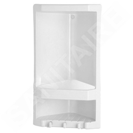 Aqualine White Line - Tablette d'angle JUNIOR, 189x385x139 mm, blanc 8079