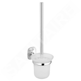 Aqualine Rumba - Brosse WC murale avec support, verre mat/chrome RB108