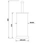 Aqualine Simple Line - Brosse WC à poser, chrome GA1210