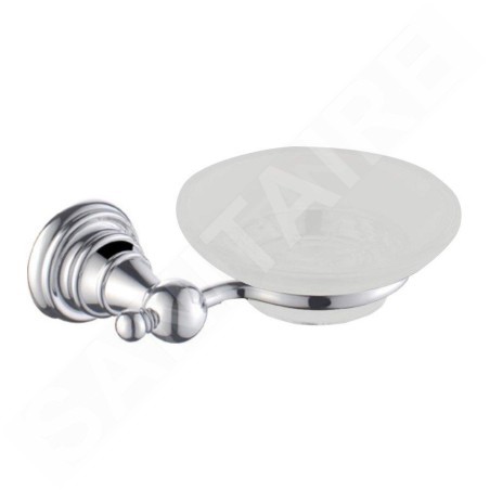 Sapho Diamond - Porte-savon avec support, verre/chrome 1317-02