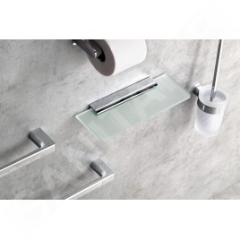 Sapho Accessoires - Tablette, longueur 200 mm, verre laiteux 22478