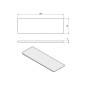 Sapho Accessoires - Tablette, longueur 600 mm, verre laiteux 22482