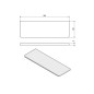 Sapho Accessoires - Tablette 900x100x8 mm, verre laiteux 22485