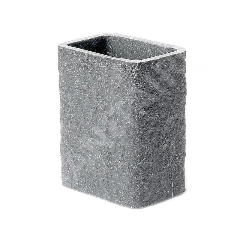Sapho Gedy Aries - Verre pour brosses à dents et dentifrice à poser, gris AR9808