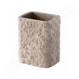 Sapho Gedy Aries - Verre pour brosses à dents et dentifrice à poser, beige AR9803
