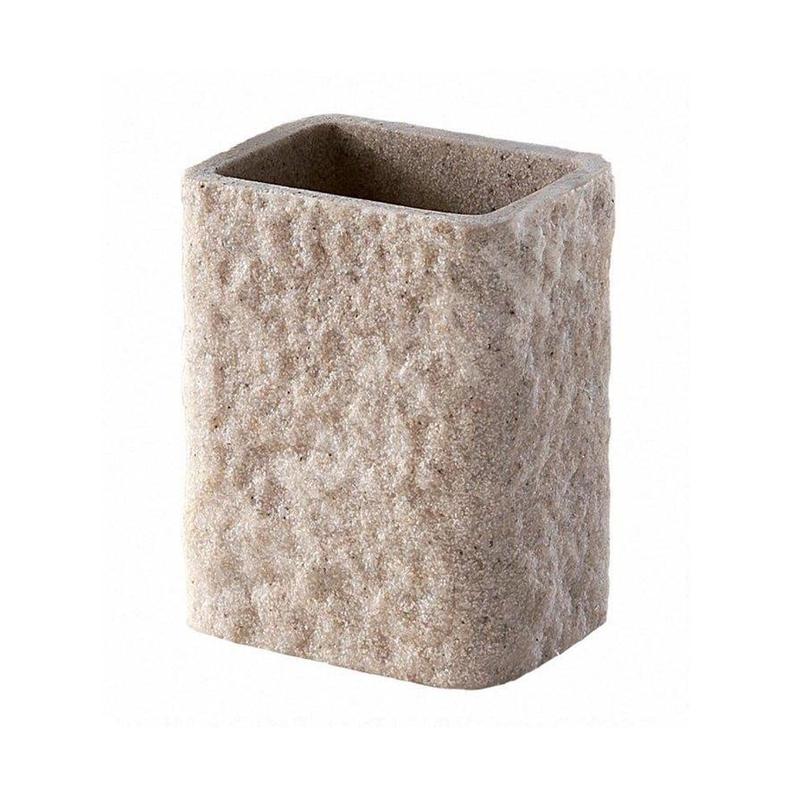 Sapho Gedy Aries - Verre pour brosses à dents et dentifrice à poser, beige AR9803