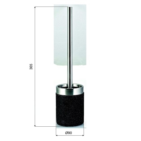 Sapho Ridder Stone - Brosse de toilette à poser, noir 22010410