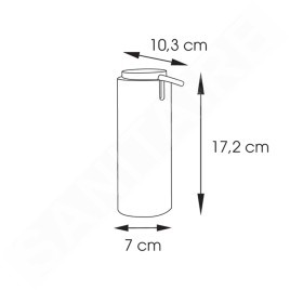 Sapho Gedy Altea - Distributeur de savon à poser, bambou/chrome AL8035
