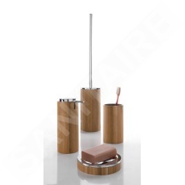 Sapho Gedy Altea - Distributeur de savon à poser, bambou/chrome AL8035