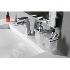 Sapho Gedy Glamour - Porte-brosse à dents, chrome/verre satiné 5710