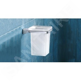 Sapho Gedy Glamour - Porte-brosse à dents, chrome/verre satiné 5710