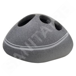 Sapho Ridder Little Rock - Verre pour brosse à dents, à poser, gris 22190207
