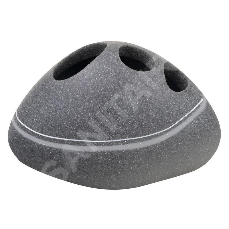 Sapho Ridder Little Rock - Verre pour brosse à dents, à poser, gris 22190207